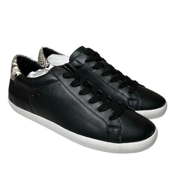 NEW Banana Republic Women's Black Snakeskin New Lace Up Sneakers Size 9 with Box - Picture 1 of 11